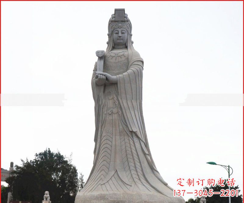 泸州大理石大型妈祖神像雕塑