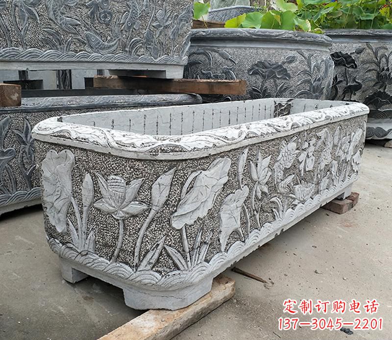泸州大理石菊花水缸雕塑
