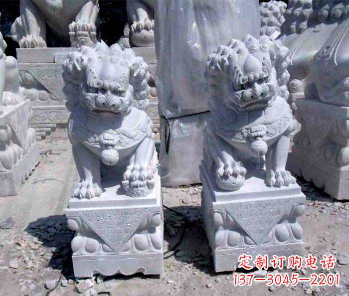 泸州大理石仿古石狮子