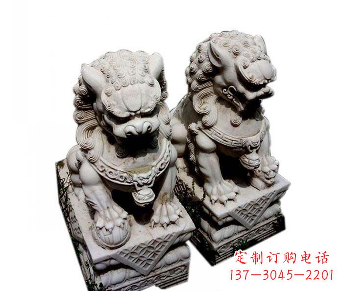 泸州大理石仿古石狮子雕塑