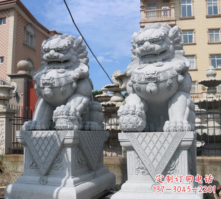 泸州大理石狮子雕塑,助您拥有完美的家居装饰