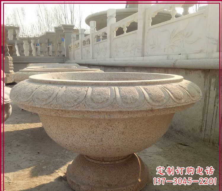 泸州大理石花盆雕塑