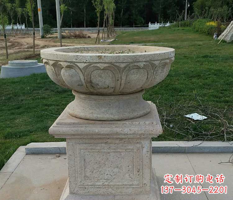 泸州大理石花盆石雕