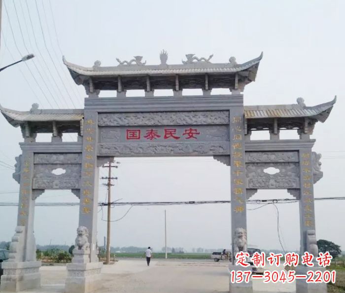 泸州精良石雕牌坊雕塑