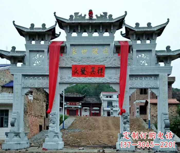 泸州精美大理石牌坊雕塑