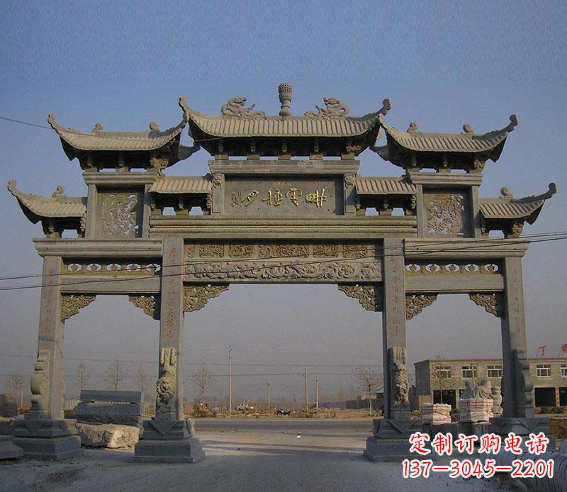 泸州大理石牌楼雕塑定制