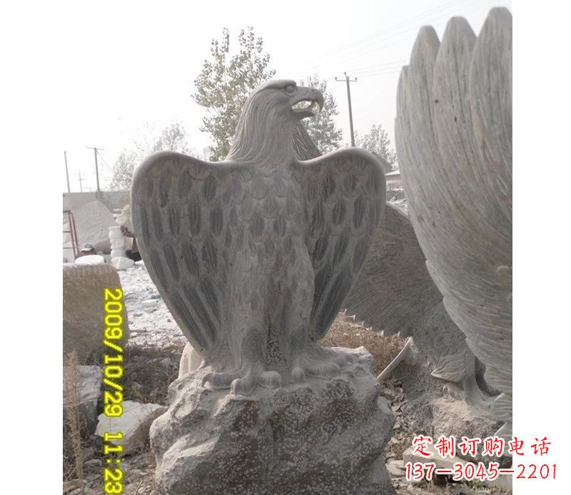 泸州大理石老鹰雕塑,高贵雄威气势