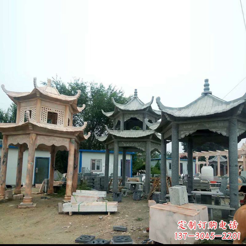 泸州精美大理石凉亭雕塑
