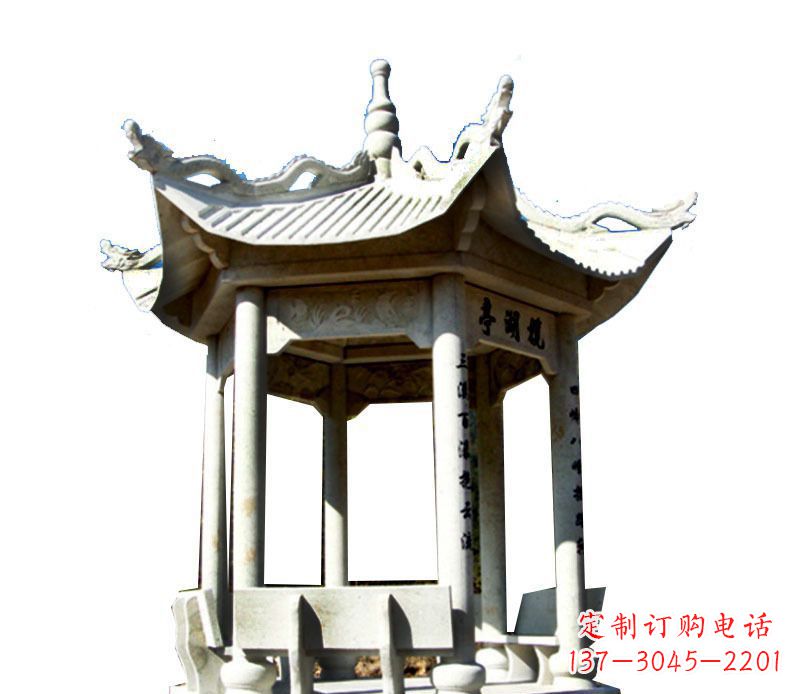 泸州大理石凉亭石雕,历史韵味浓郁