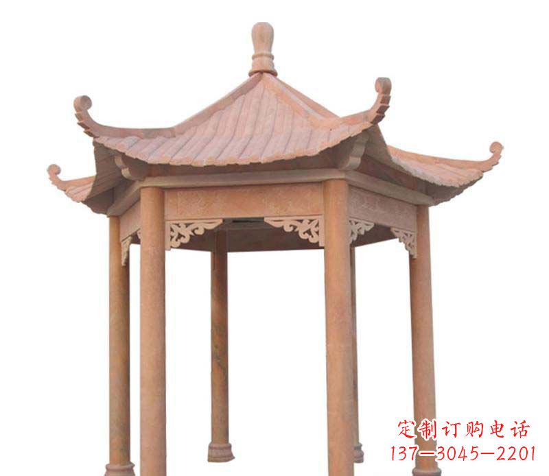泸州大理石六角凉亭雕塑