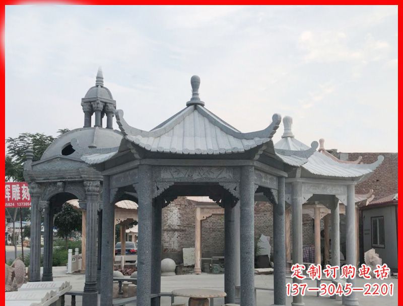 泸州六角凉亭石雕
