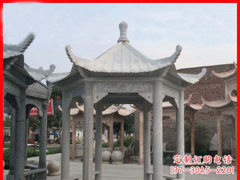 泸州大理石凉亭石雕