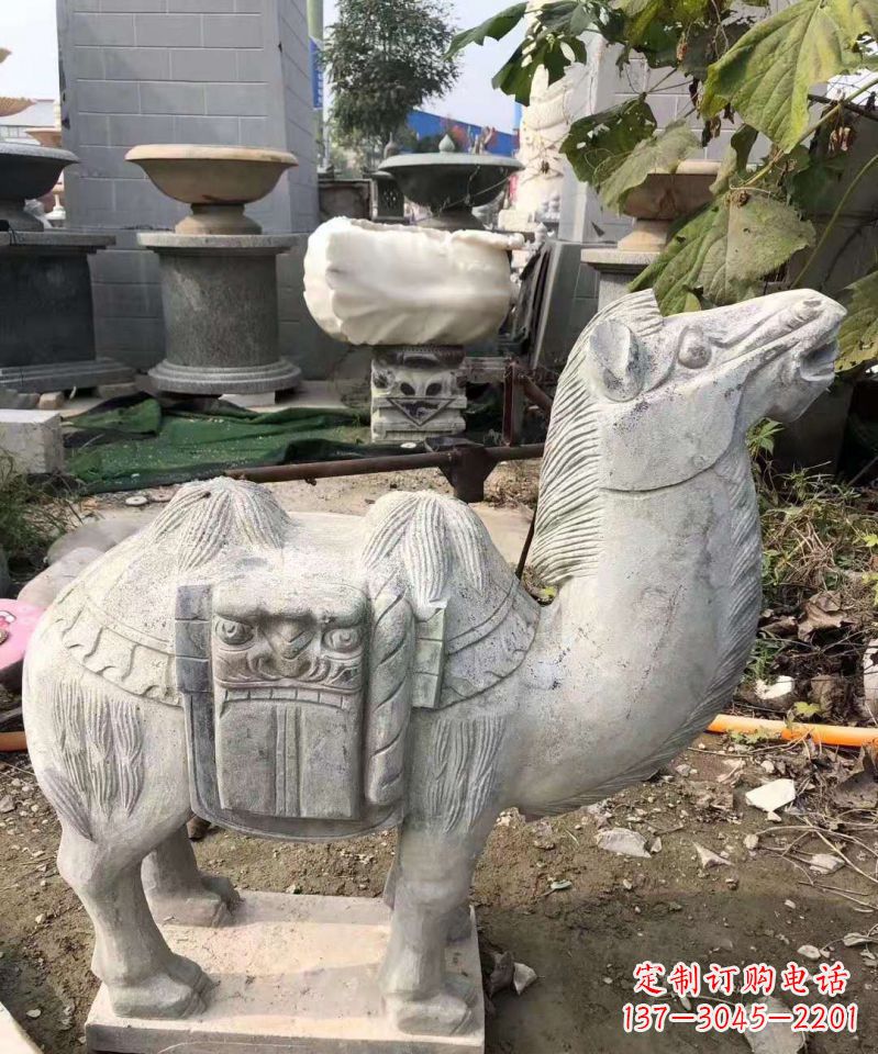 泸州精美大理石骆驼雕塑