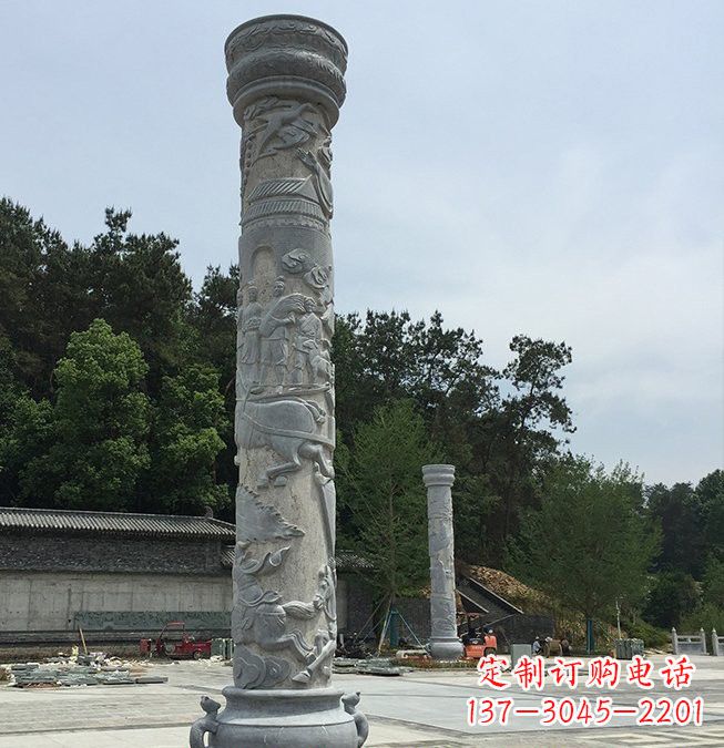 泸州大理石龙柱雕塑