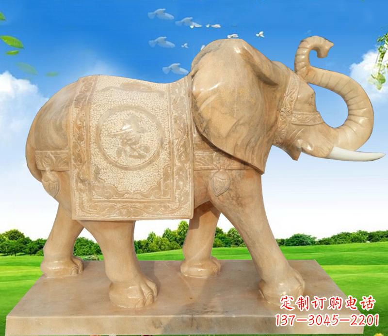 泸州大理石喷水大象雕塑