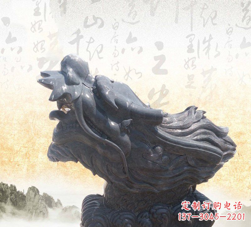 泸州新潮大理石龙头雕塑