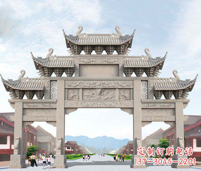 泸州大理石牌坊石雕艺术品