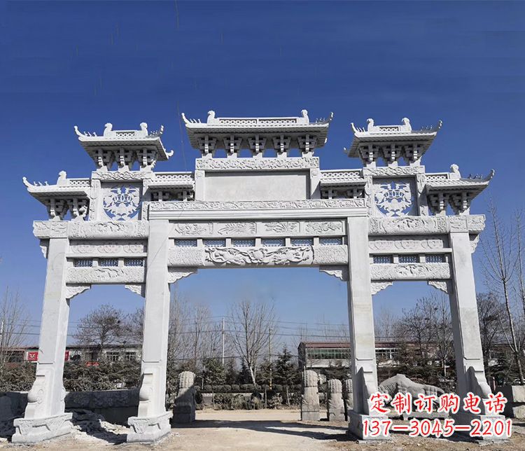 泸州特色大理石牌坊石雕