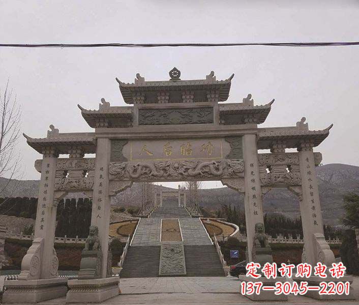 泸州大理石牌坊石雕,精美别致,艺术魅力无限