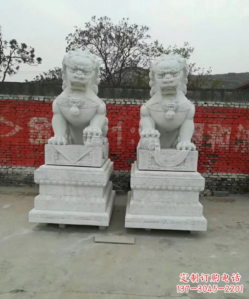 泸州大理石狮子雕塑,精致而壮观