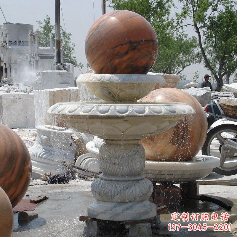 泸州大理石石雕风水球精美绝伦的雕塑艺术