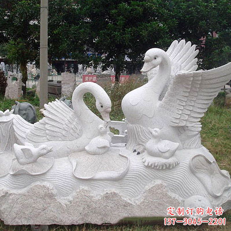 泸州大理石天鹅精美雕塑