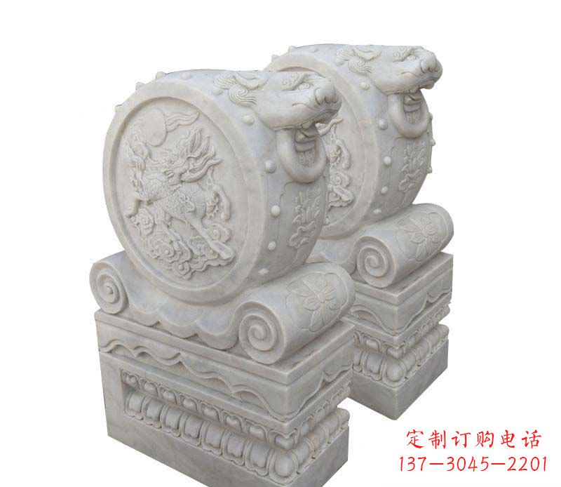泸州大理石狮子头门墩雕塑