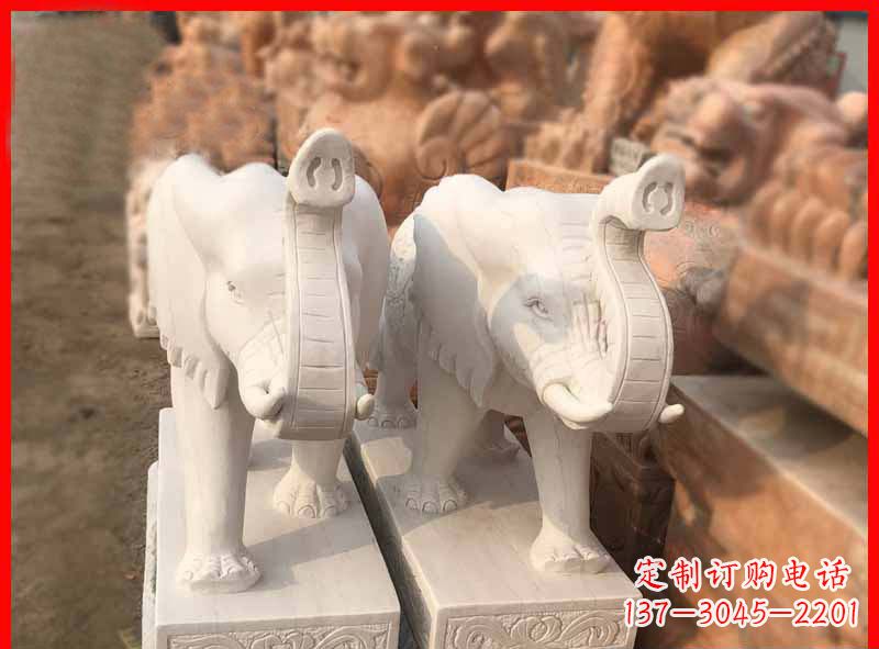 泸州产品名称大理石小象招财石雕