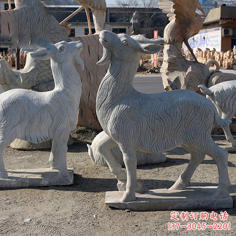 泸州大理石精美羊雕塑