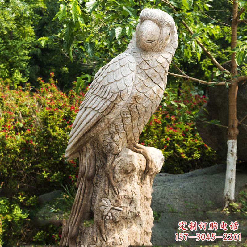 泸州大理石鹦鹉雕塑,完美点缀生活空间