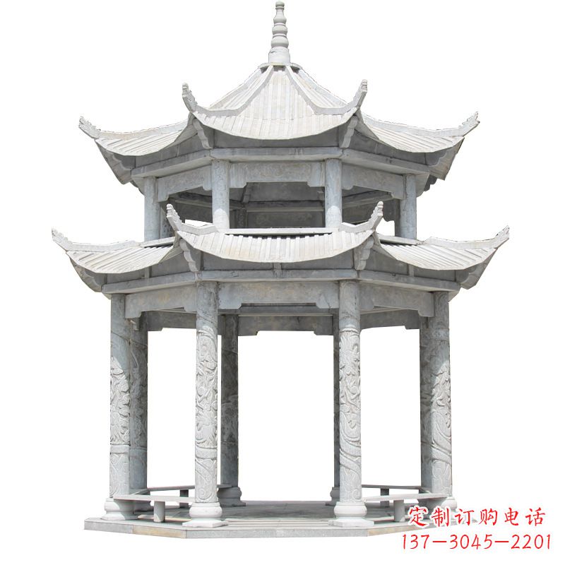 泸州大理石古建凉亭雕塑