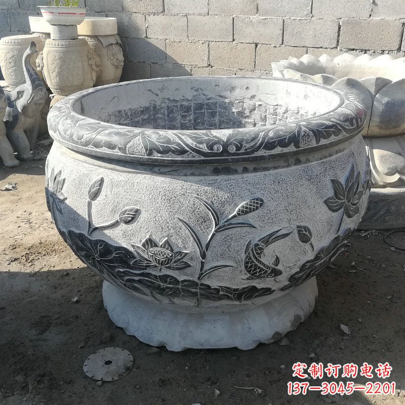 泸州大理石水缸雕塑