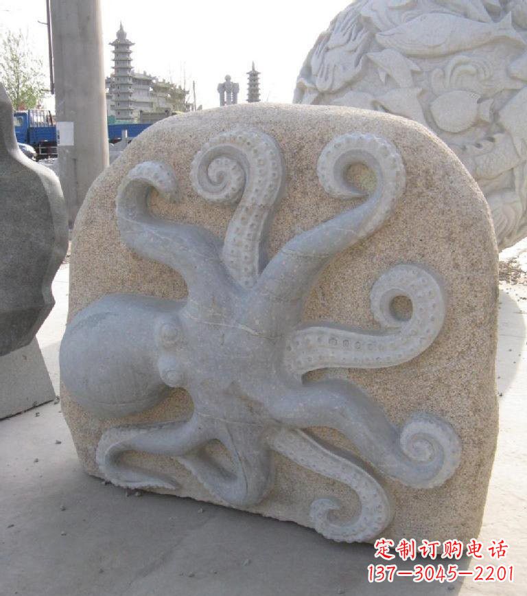 泸州精美大理石章鱼雕塑