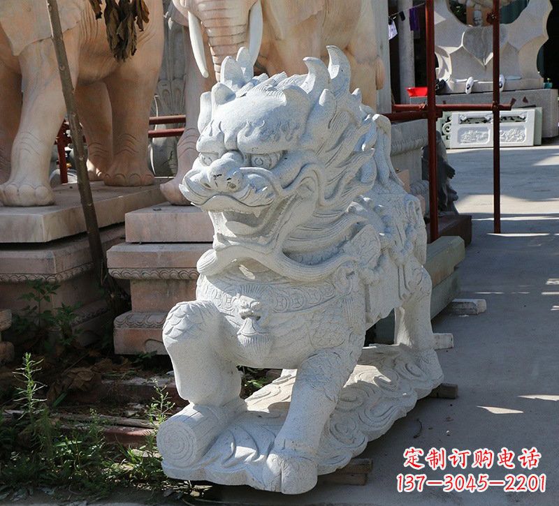 泸州大理石镇宅——麒麟雕塑