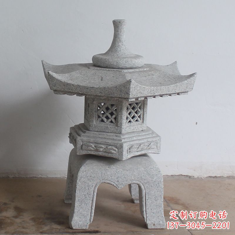泸州传统中式雕塑大理石石灯