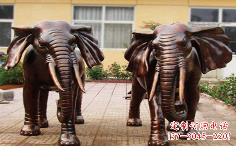 泸州大象铜雕广场动物雕塑 (2)