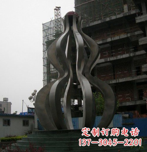 泸州优雅大气的不锈钢葫芦雕塑