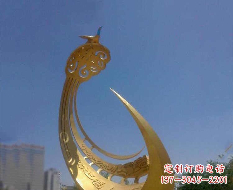 泸州不锈钢创意凤凰雕塑