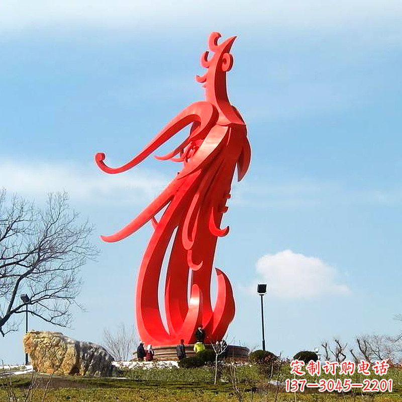 泸州凤凰不锈钢雕塑,增添景区魅力
