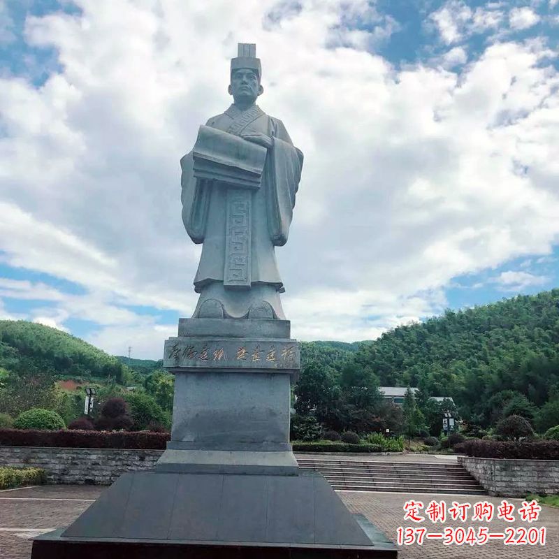 泸州大型蔡伦石雕像-景区广场历史文化名人雕塑