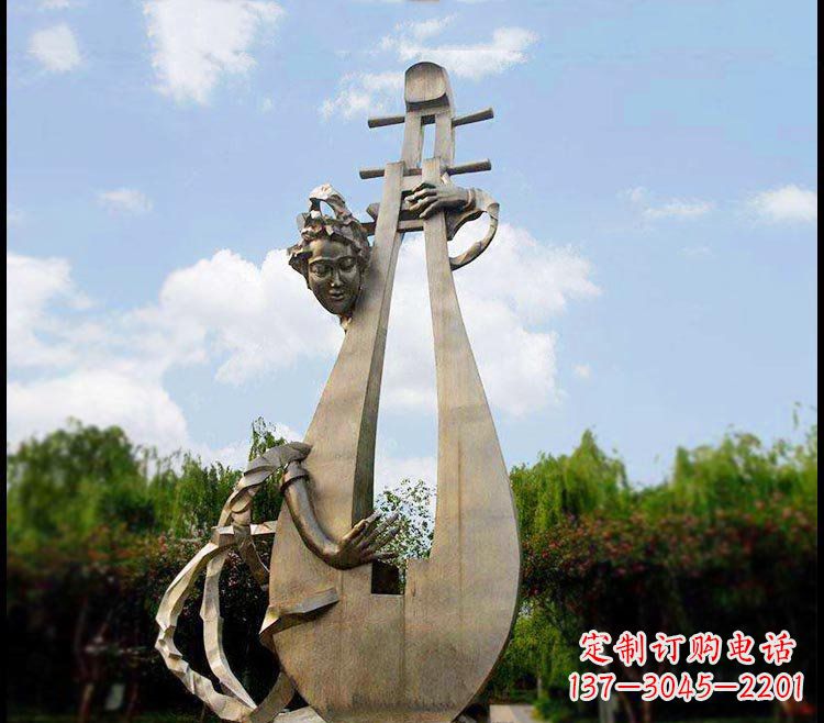 泸州精美铜雕琵琶雕塑