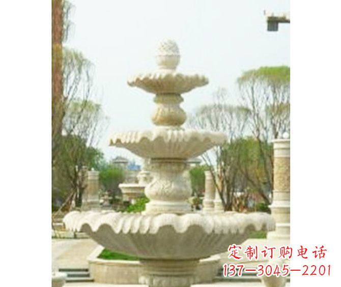 泸州圆润线条的精美喷泉石雕