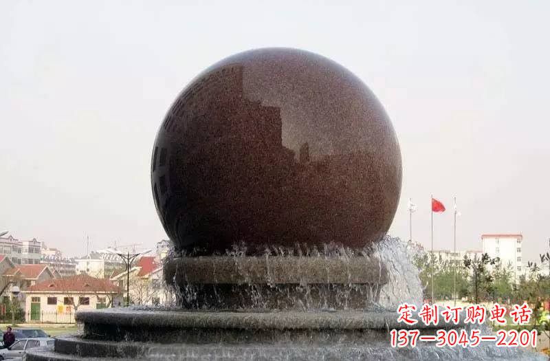 泸州大型风水球喷泉石雕