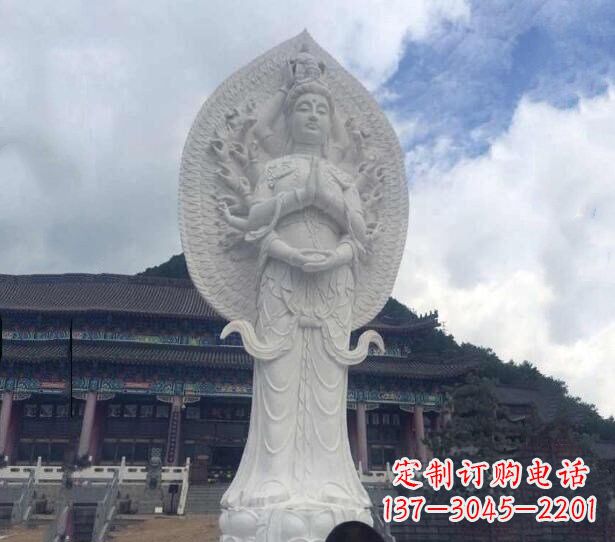 泸州精美汉白玉观音雕塑