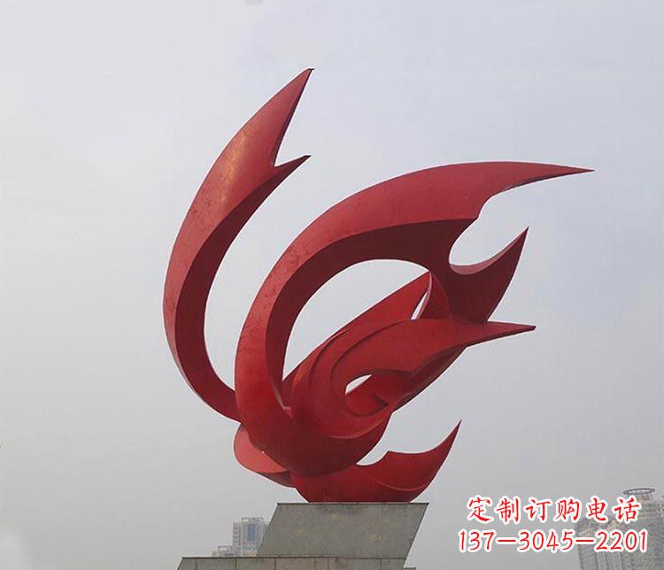 泸州大型不锈钢凤凰雕塑