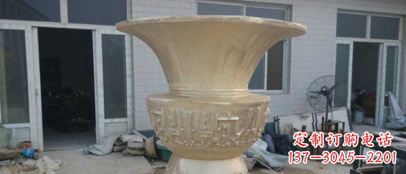 泸州高品质大型花盆铜雕