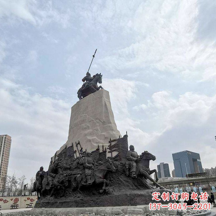 泸州大型霍去病景观雕塑-中国历史名人西汉名将石雕像