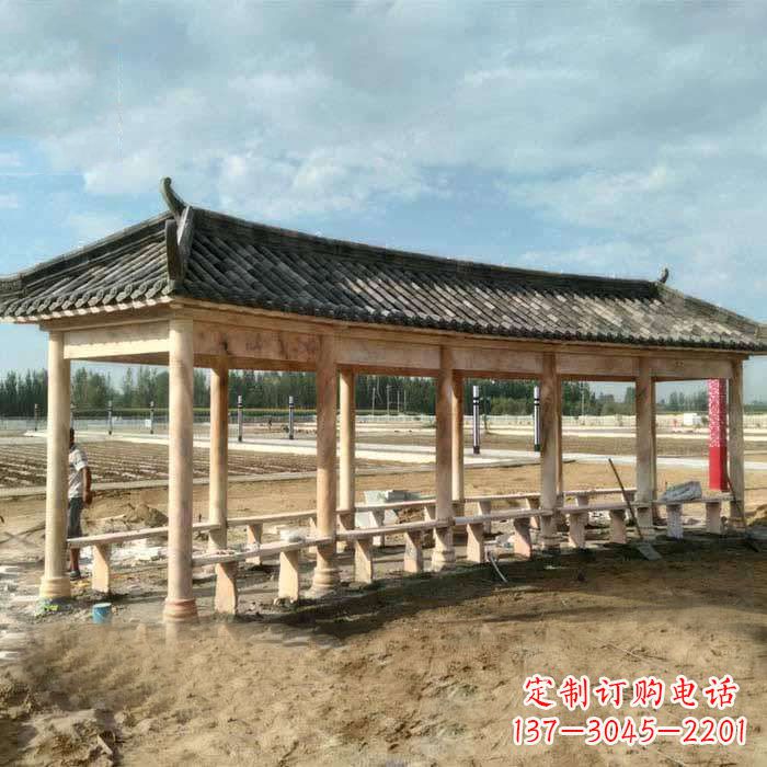 泸州华丽精美的瓦石长廊雕塑
