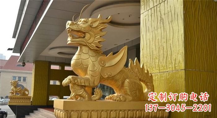泸州精美麒麟铜雕,展现神秘之美