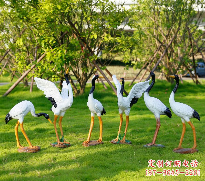 泸州丹顶鹤抽象雕塑